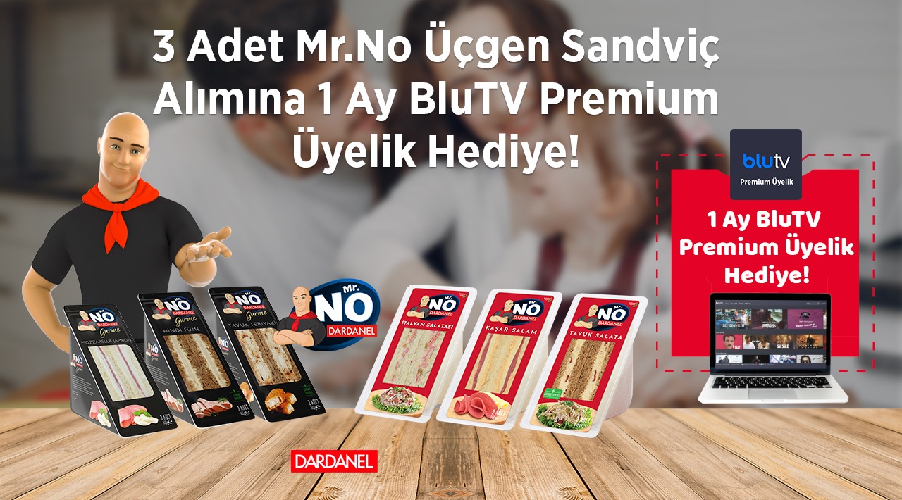 3 Adet Mr. No Üçgen Sandviç Alışverişinize kampanyası