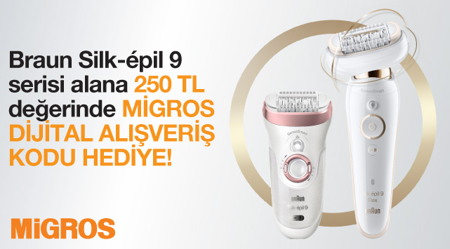 Braun Silk-épil 9 serisi Alışverişinize kampanyası