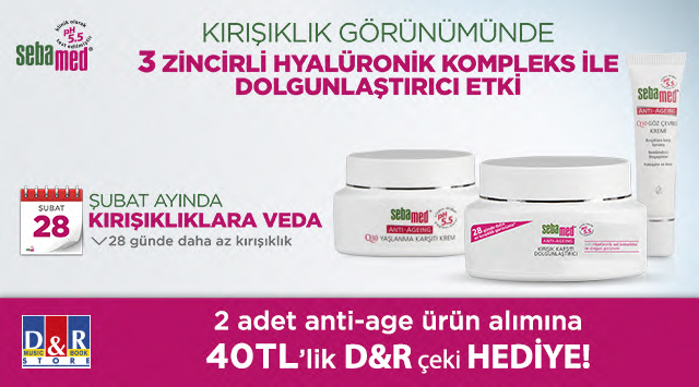 2 Adet Sebamed Anti-Age Alışverişinize kampanyası