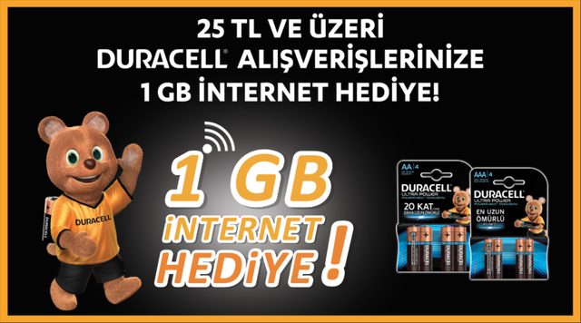 25 TL Duracell Alışverişine kampanyası