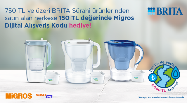 750 TL ve üzeri Brita Alışverişinize kampanyası