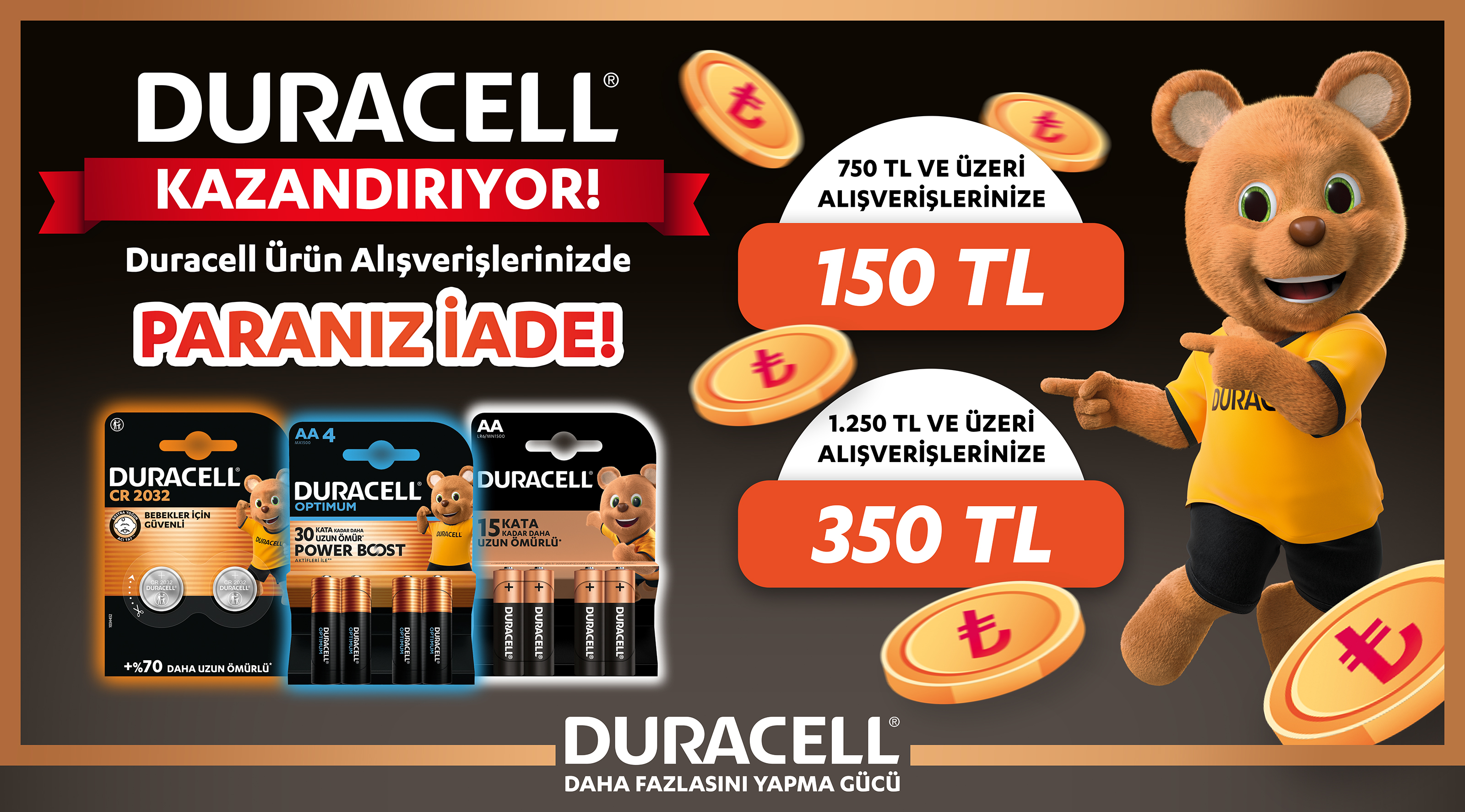 Duracell Alışverişinize NAKİT İADE kampanyası
