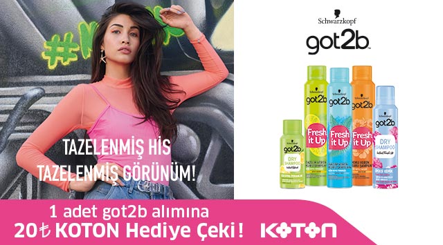 1Adet Got2b Alışverişinize kampanyası