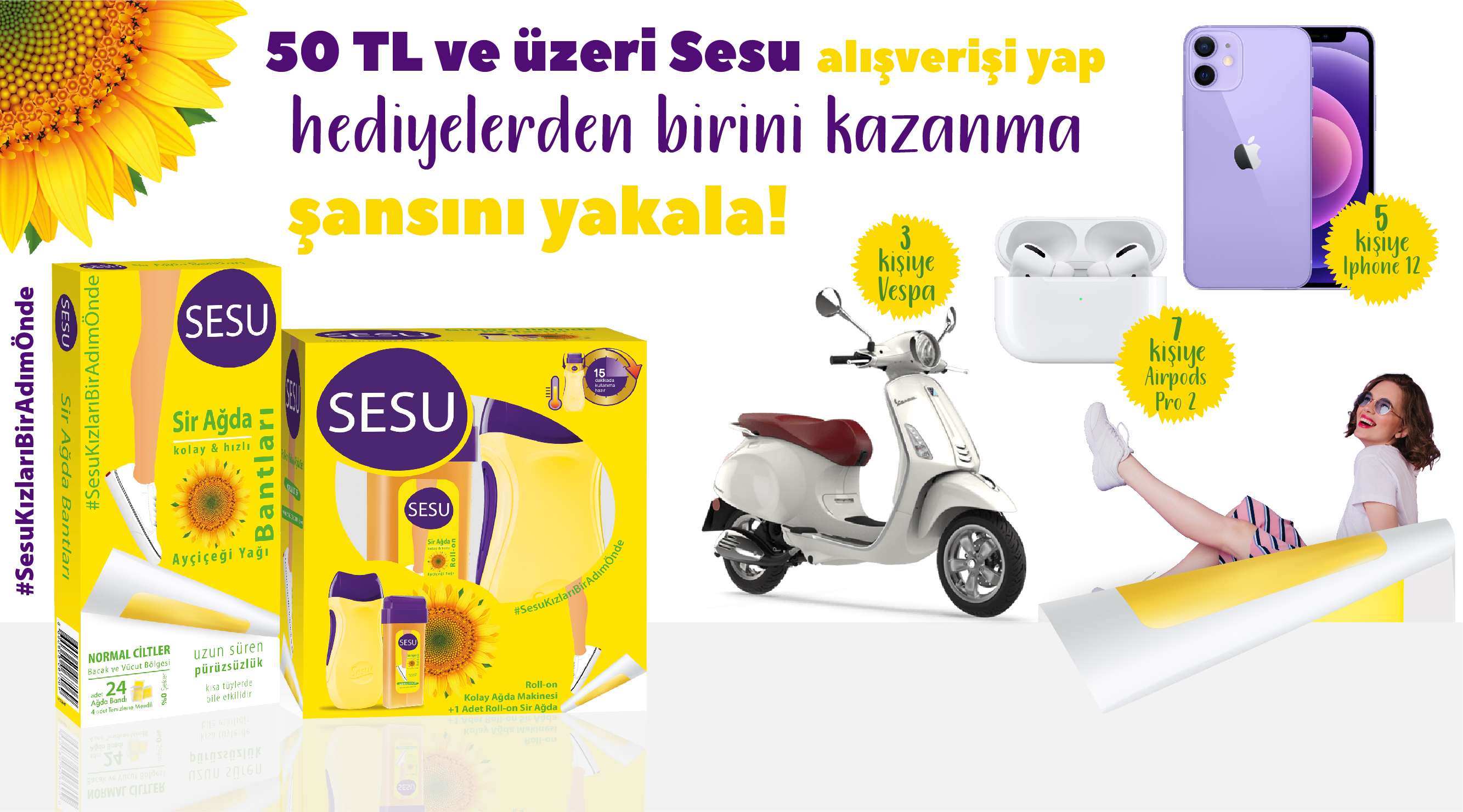 50 TL ve Üzeri Sesu Alışverişinize ÇEKİLİŞ HAKKI kampanyası