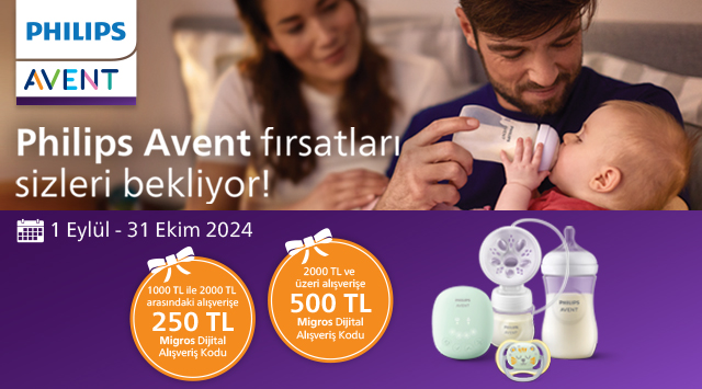 Philips Avent Alışverişinize MİGROS DİJİTAL KOD kampanyası