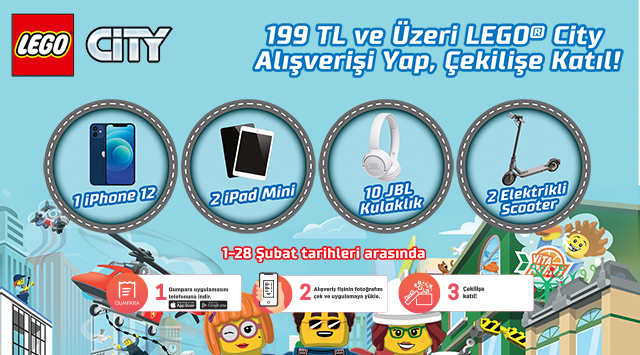 199 TL ve Katları Lego City Alışverişinize kampanyası