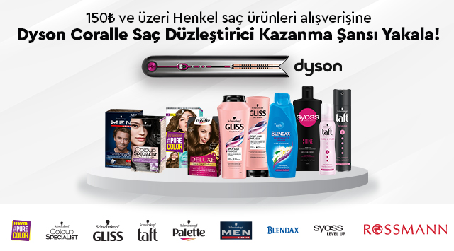 150 TL ve Üzeri Henkel Saç Ürün Alışverişinize ÇEKİLİŞ HAKKI kampanyası