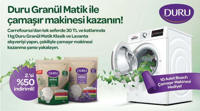 30 TL ve Üzeri Duru Granül Matik Alışverişinize kampanyası