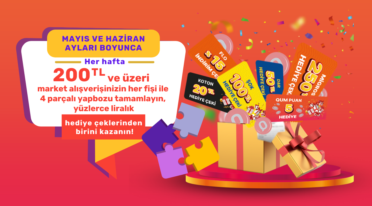 200 TL ve Üzeri Market Alışverişinize kampanyası