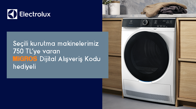 Electrolux Alışverişinize MİGROS DİGİTAL ÇEK KODU kampanyası