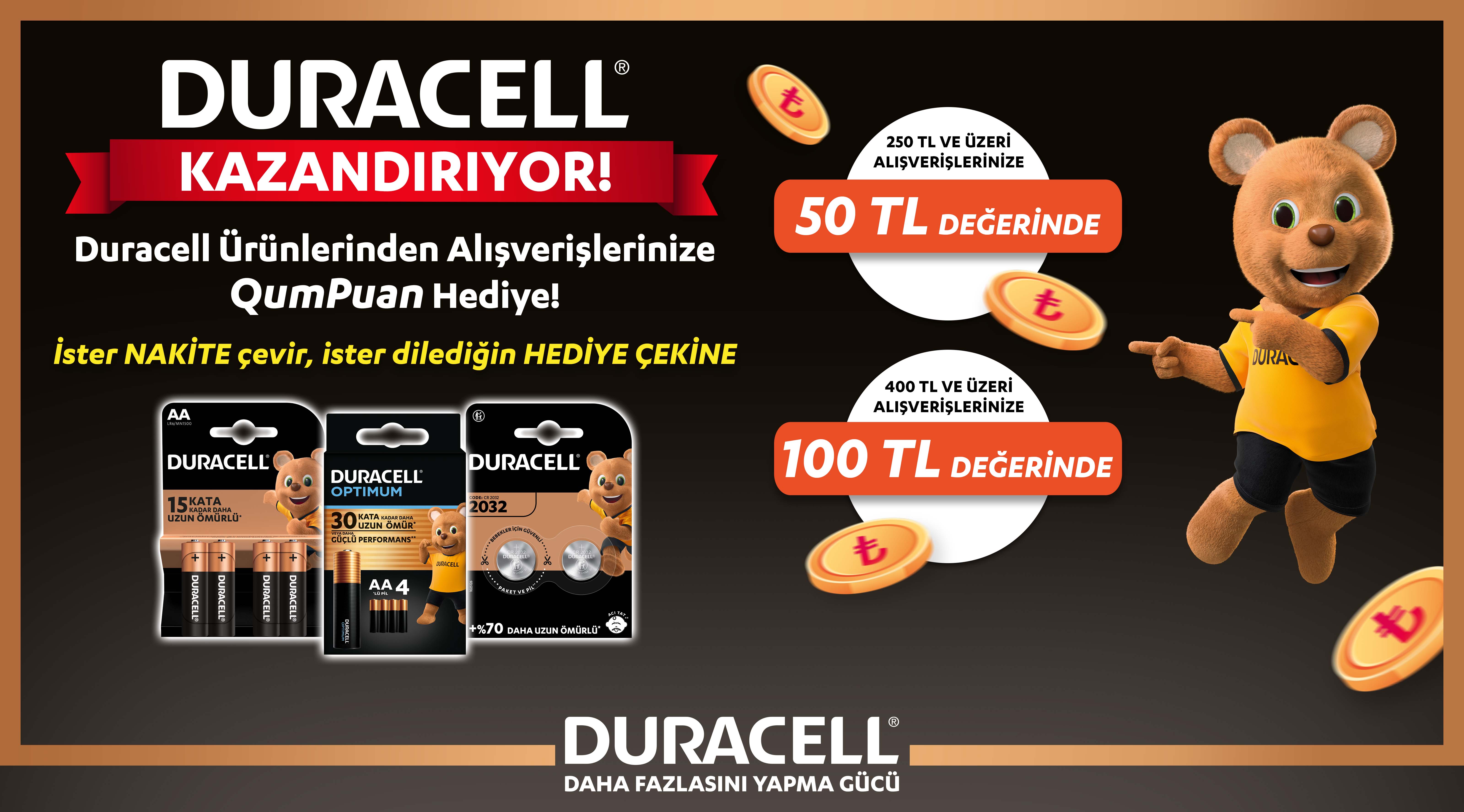 Duracell Alışverişinize QUMPUAN HEDİYE kampanyası
