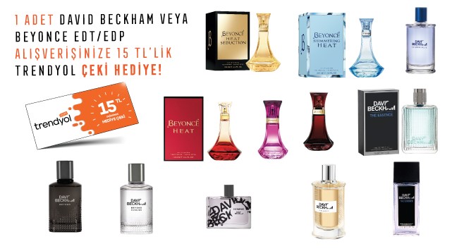 1 Adet David Beckham veya Beyonce Edt/Edp Alışverişinize kampanyası