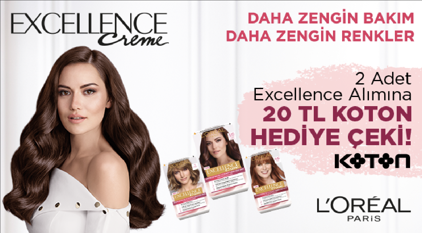 2 Adet Excellence Alışverişinize kampanyası