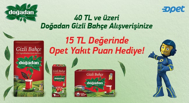 40 TL ve Üzeri Doğadan Gizli Bahçe Alışverişinize kampanyası