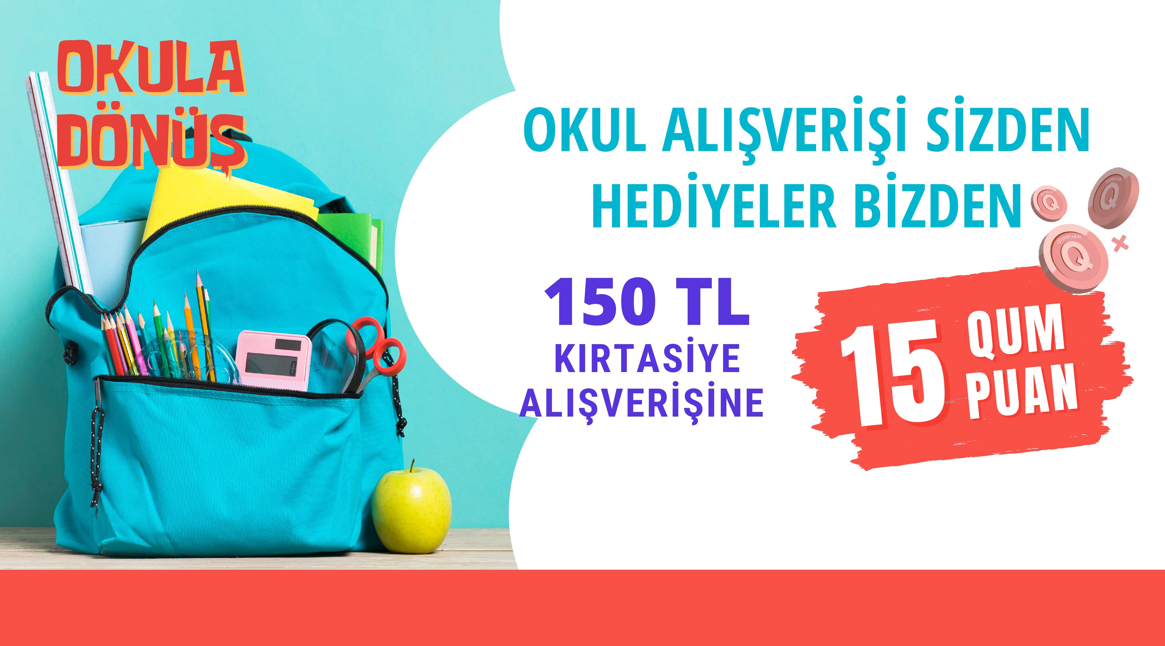 150 TL ve Üzeri Kırtasiye Alışverişinize kampanyası