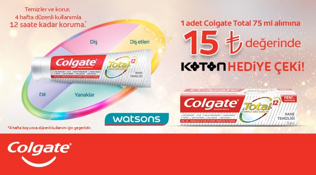 Colgate Total 75 ml Alışverişine kampanyası