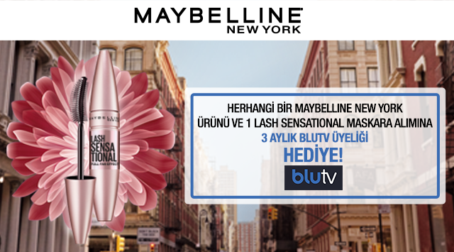 1 Adet MNY ve Lash Sensational Mascara Alışverişinize kampanyası