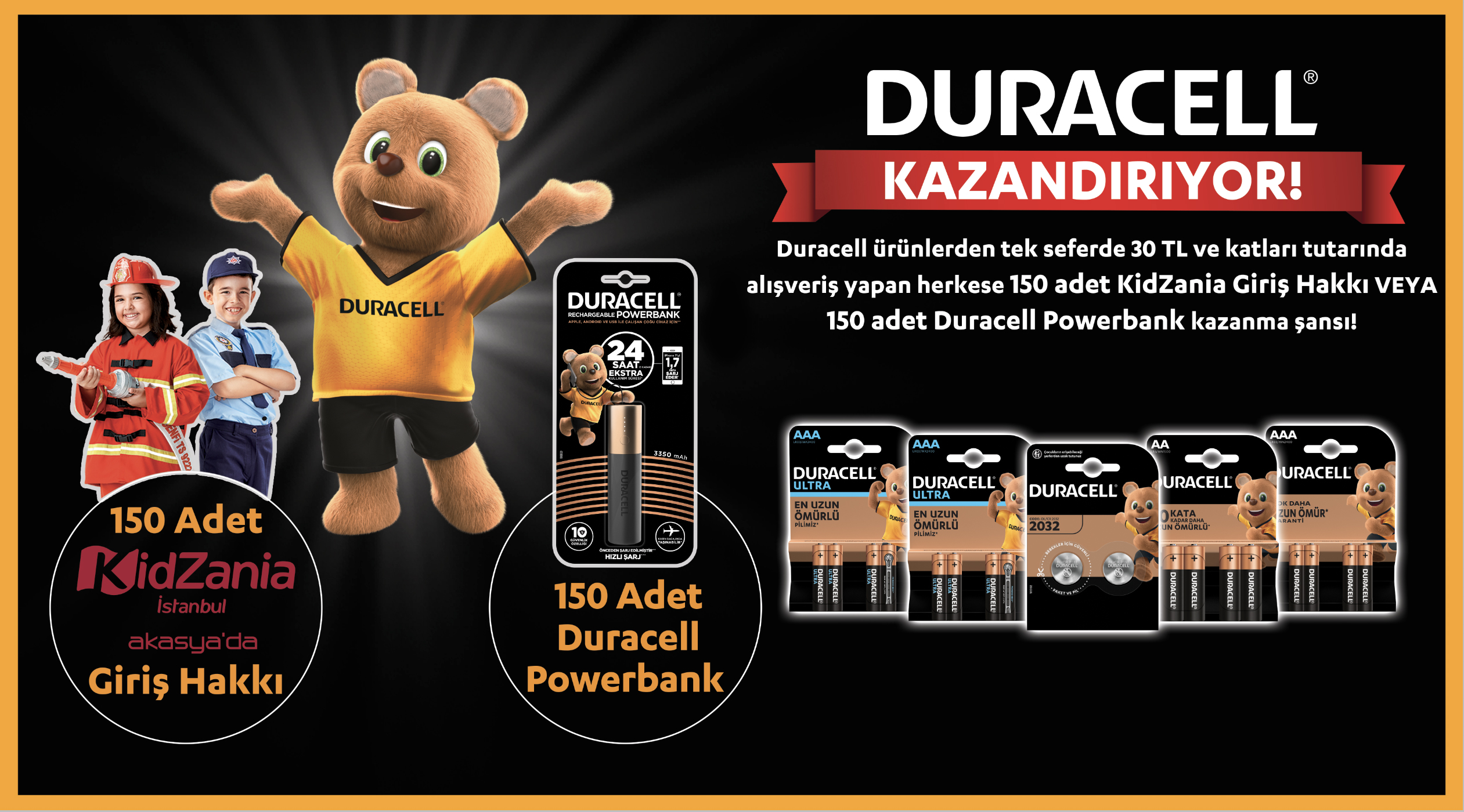 30 TL ve Üzeri Duracell Alışverişinize kampanyası