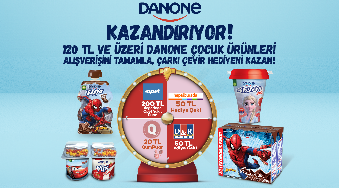 120 TL ve Üzeri Danone Alışverişine kampanyası