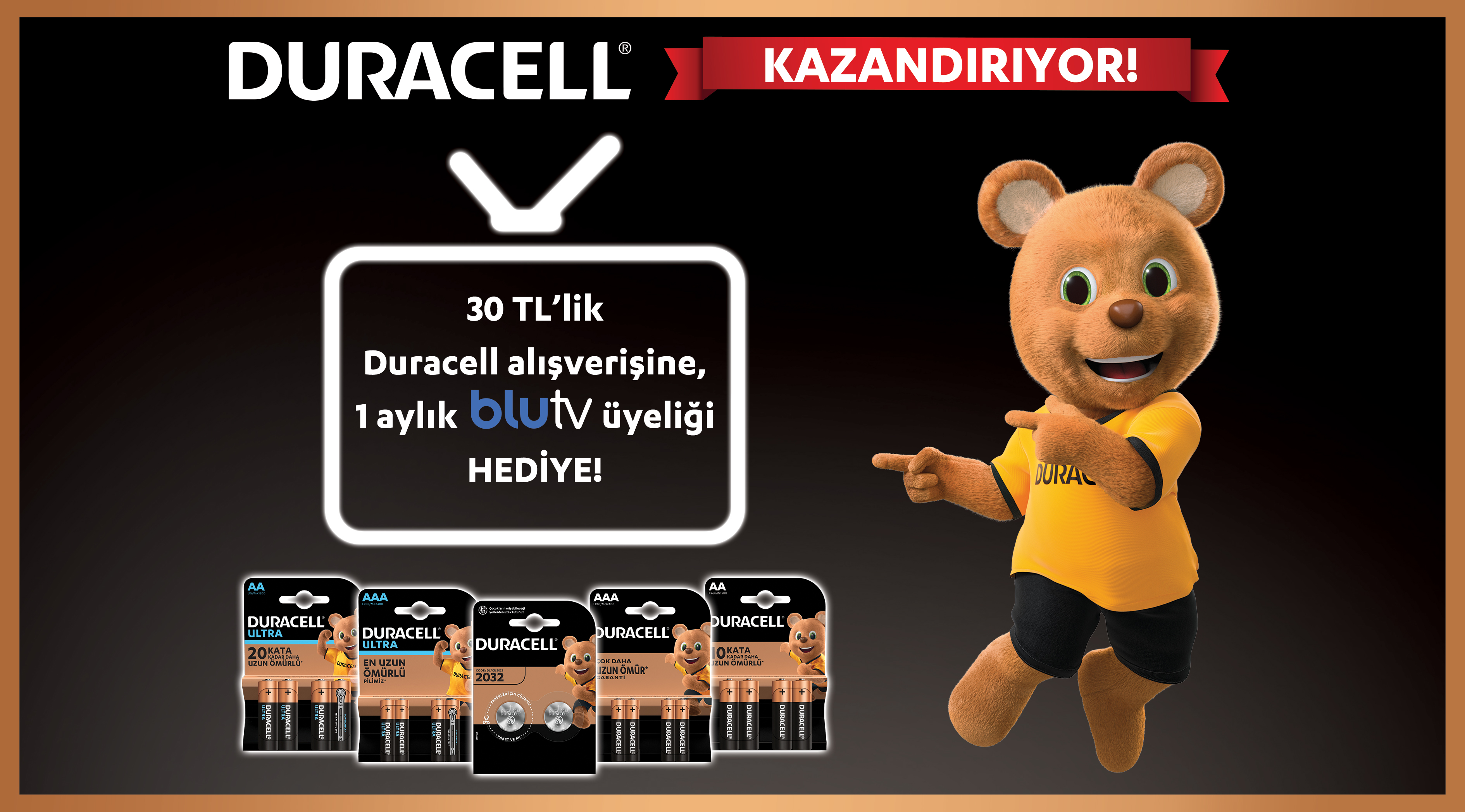 30 TL ve Üzeri Duracell Alışverişinize kampanyası