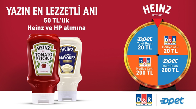50 TL ve Üzeri Heinz Alışverişinize ÇARK ÇEVİR kampanyası