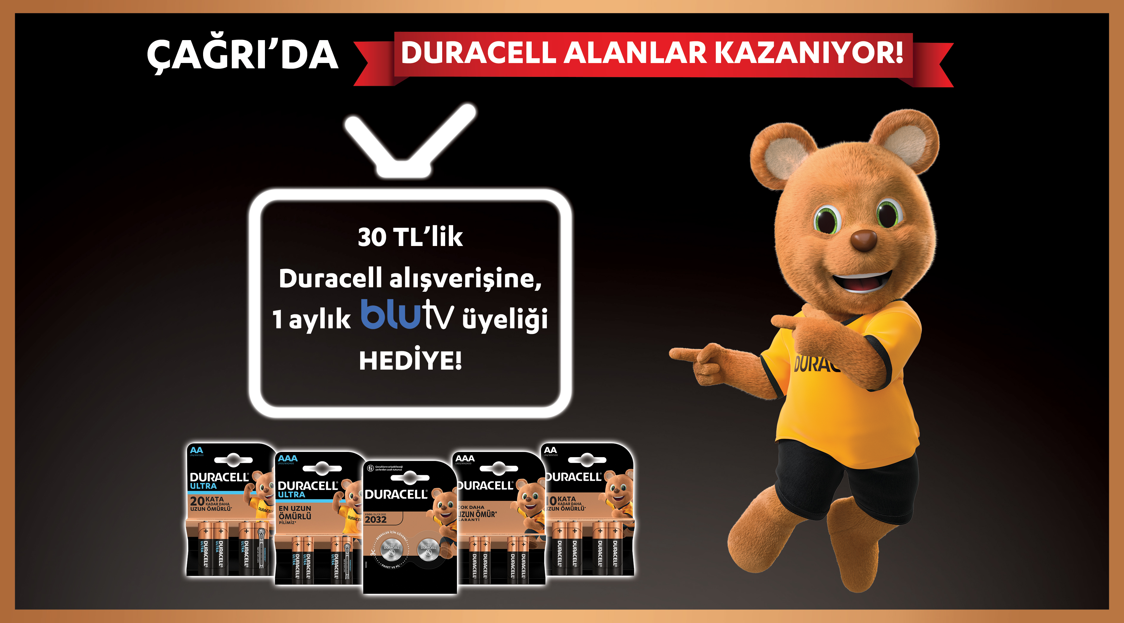30 TL ve Üzeri Duracell Alışverişinize kampanyası