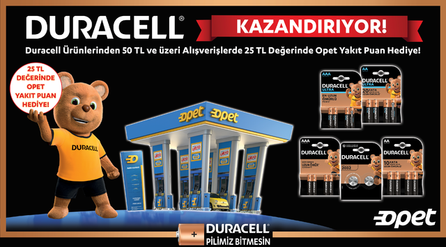 50 TL ve Üzeri Duracell Alışverişinize kampanyası