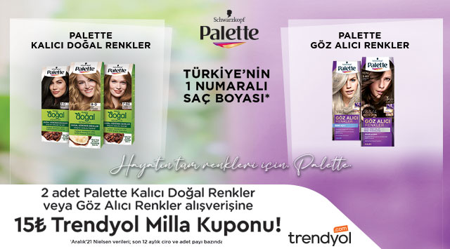 2 Adet Palette Alışverişine kampanyası