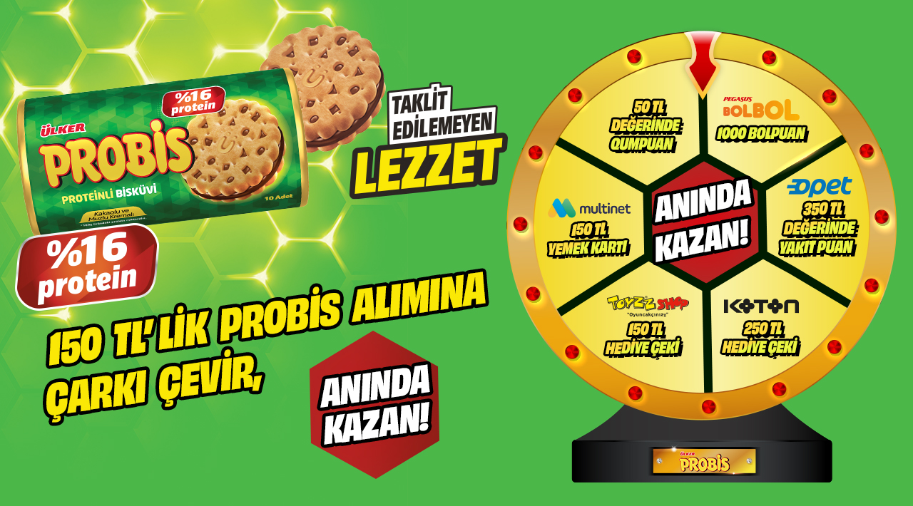 150 TL ve üzeri Probis Alışverişinize kampanyası