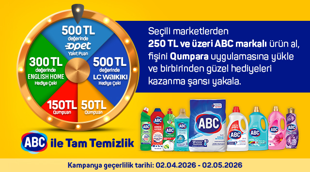 250 TL ve üzeri ABC Alışverişinize kampanyası
