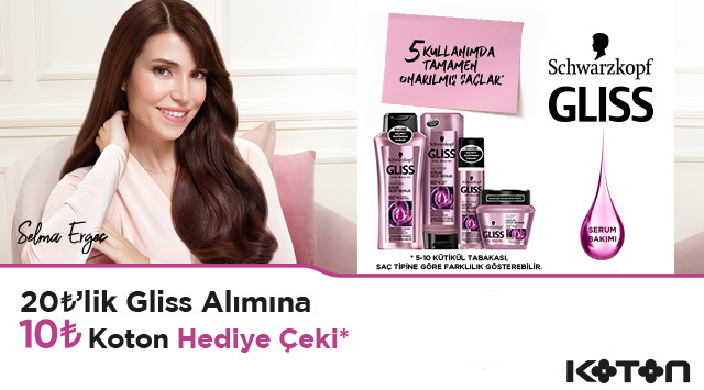 20 TL ve Üzeri Gliss Alışverişine kampanyası