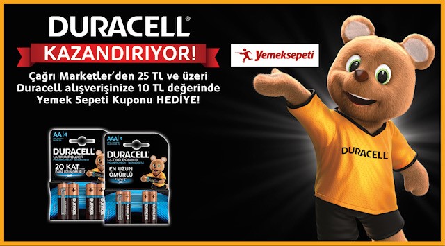 25 TL ve Üzeri Duracell Alışverişine kampanyası