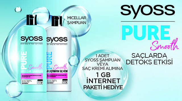 1 Adet Syoss Alışverişine 1 GB INTERNET PAKETİ kampanyası
